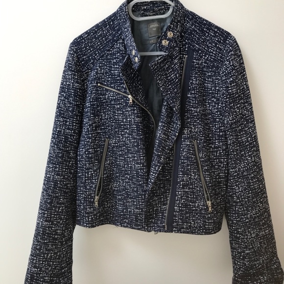 Gap tweed pattern moto jacket SzS - Picture 3 of 3